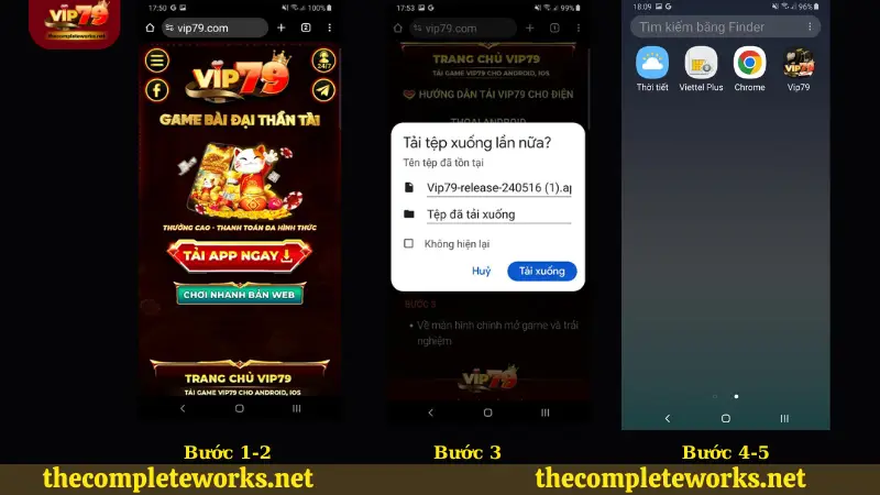 Hướng dẫn tải file APK và cài đặt tại Vip79