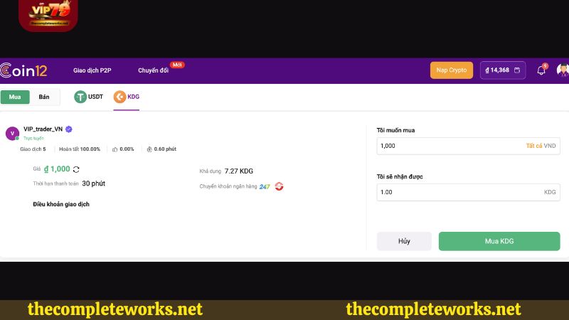 Hướng dẫn mua đồng KDG tại Vip79